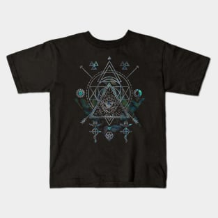 Mystical Sacred Geometry Ornament Kids T-Shirt